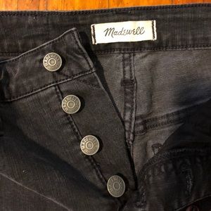 Madewell 10” High-Rise Raw Hem Skinny Jean.